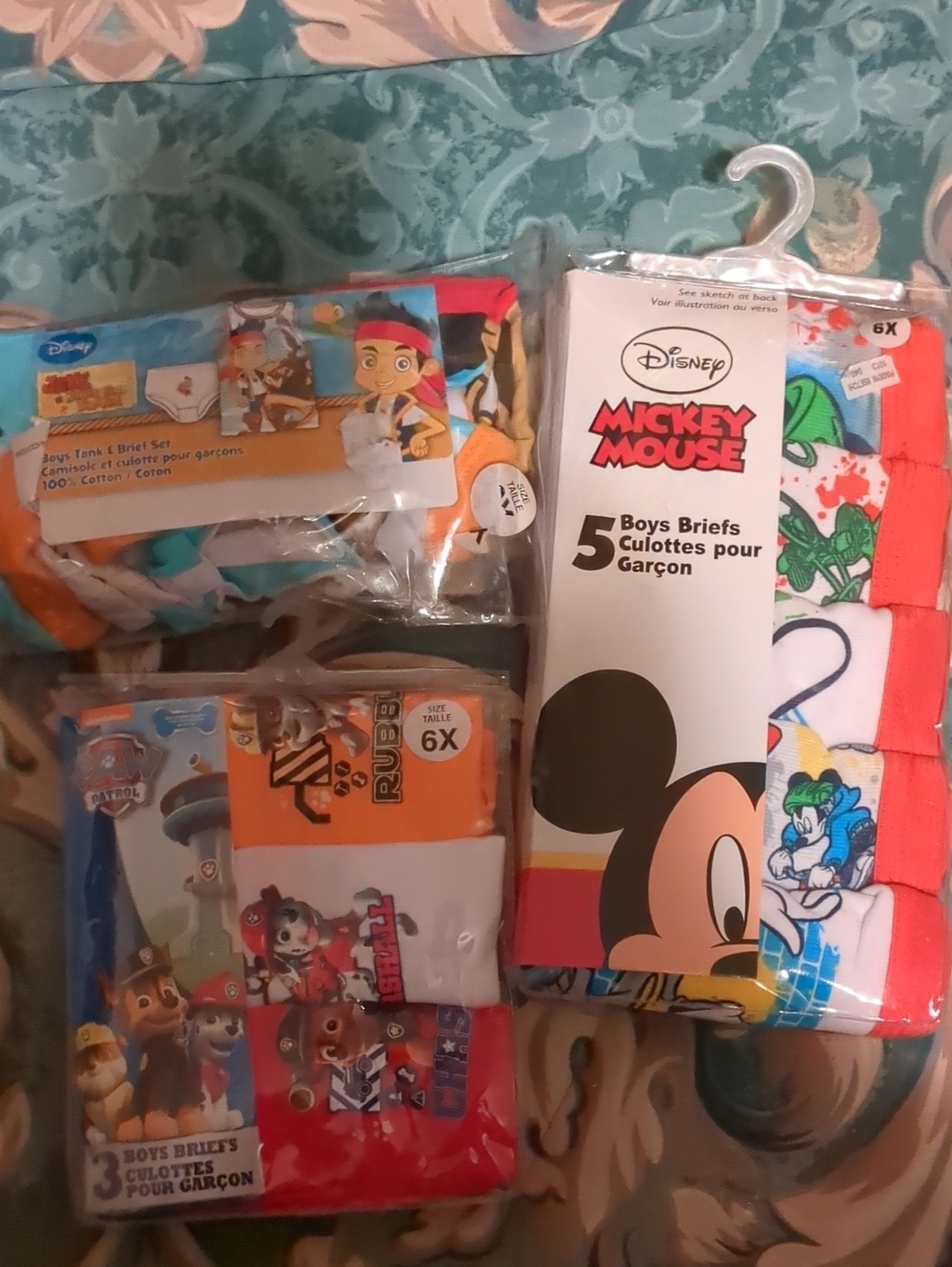 Disney Mickey Mouse Boys' Briefs, Jake Tank & Briefs, Paw Patrol Briefs